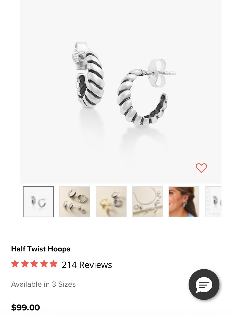 James Avery half twist hoop earrings - Picture 5 of 5